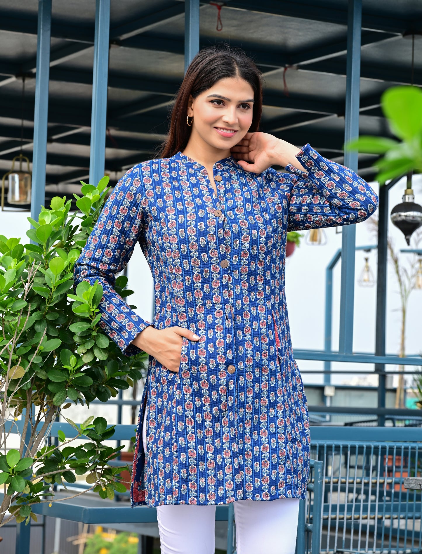 Long Reversible Quilted Cotton Jackets