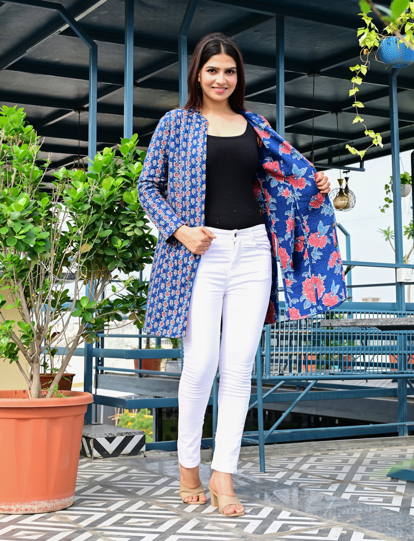 Long Reversible Quilted Cotton Jackets