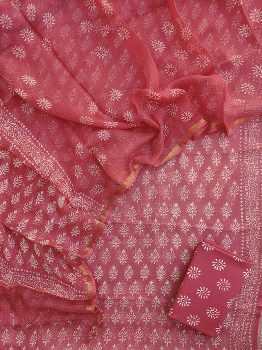 PURE KOTA DORIA SUIT WITH PURE KOTA DORIA DUPATTA