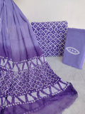 BATIK COTTON SUIT WITH PURE CHIFFON DUPATTA