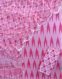 Handloom Weave Ikat Suit with Kota Doria Dupatta