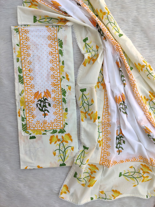 (SALE) TOP & DUPATTA Combo Set 2.5 Mtr each (NO BOTTOM)