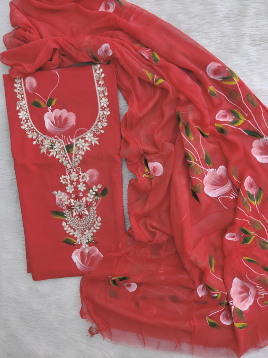 (SALE) TOP & DUPATTA Combo Set 2.5 Mtr each (NO BOTTOM)