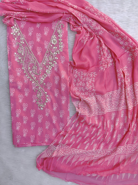 (SALE) TOP & DUPATTA Combo Set 2.5 Mtr each (NO BOTTOM)