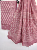 Cotton Block Printed Cotton Suit with mulmul cotton Dupatta