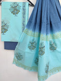 Cotton Block Printed Cotton Suit with mulmul cotton Dupatta