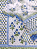 Boota Hand Block Printed Cotton Suit with Cotton Kota Doria dupatta