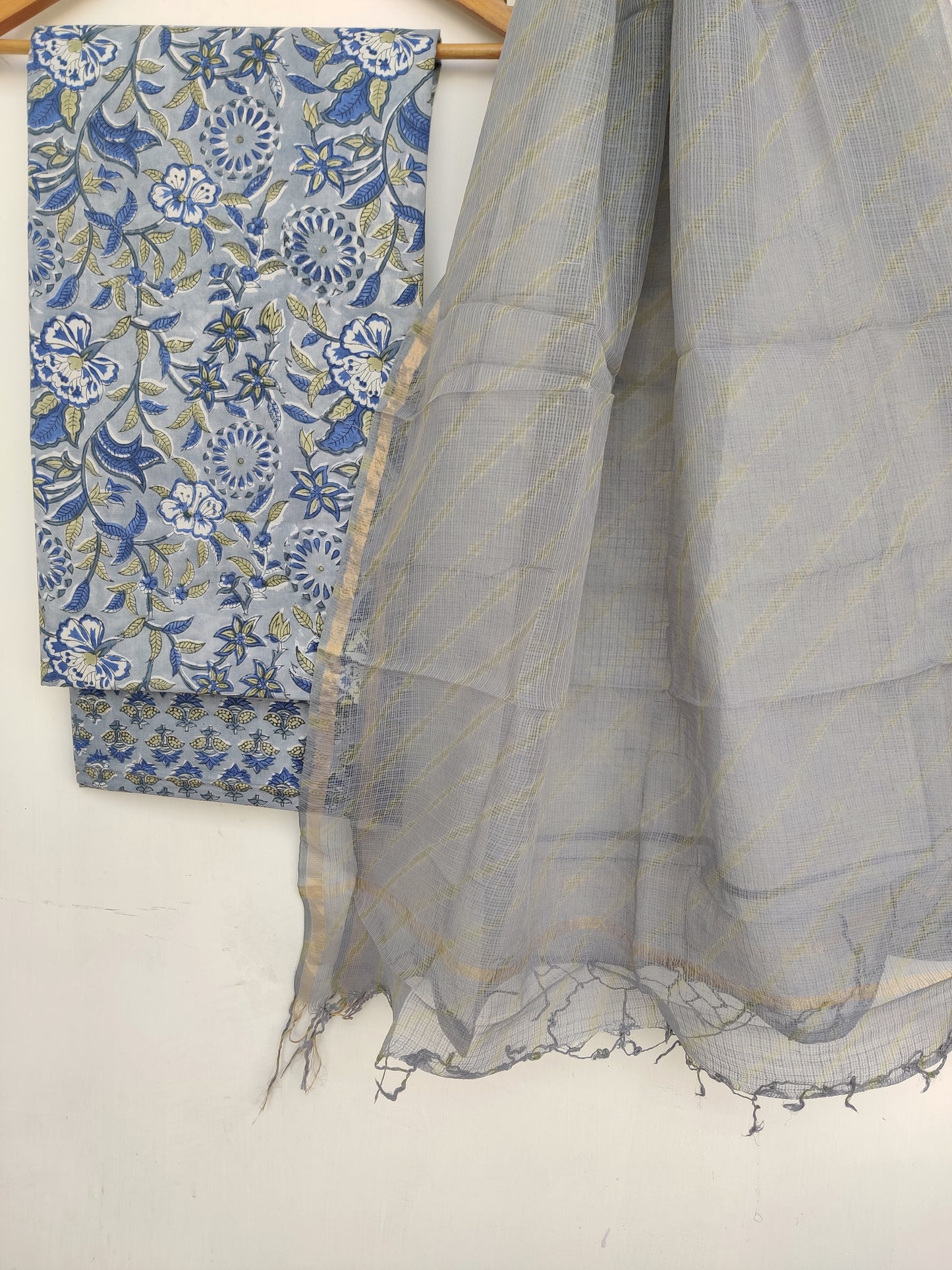 BLOCK PRINTED COTTON SUIT WITH LEHRIYA KOTA DORIA DUPATTA1