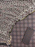 AJRAKH Printed Cotton Suit with Cotton Kota Doria dupattta