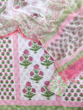 BOOTA Hand Block Printed Cotton Suit with Cotton Kota Doria dupatta