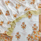 Hand Block Printed Cotton Schiffli Suit with Mulmul Embroidery Dupatta
