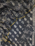 (SALE) Hand Block Printed Cotton Suit with Cotton Kota Doria dupatta