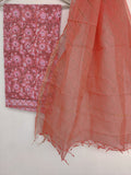 BLOCK PRINTED COTTON SUIT WITH LEHRIYA KOTA DORIA DUPATTA
