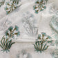 Hand Block Printed Cotton Schiffli Suit with Mulmul Embroidery Dupatta