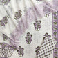 Hand Block Printed Cotton Schiffli Suit with Mulmul Embroidery Dupatta