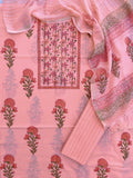 PANEL Hand Block Printed Cotton Suit with Cotton Kota Doria dupatta