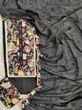 (SALE) COTTON NECK EMBROIDERY WORK SUIT WITH COTTON MULMUL EMBROIDERY DUPATTA