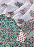 Hand Block Printed Cotton Suit with Cotton Kota Doria dupatta