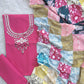 MIRROR NECK WORK SUITS WITH PATCH WORK MULMUL DUPATTA