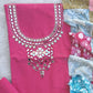 MIRROR NECK WORK SUITS WITH PATCH WORK MULMUL DUPATTA