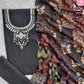 MIRROR NECK WORK SUITS WITH PATCH WORK MULMUL DUPATTA