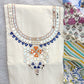 MIRROR NECK WORK SUITS WITH PATCH WORK MULMUL DUPATTA