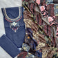 MIRROR NECK WORK SUITS WITH PATCH WORK MULMUL DUPATTA