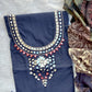 MIRROR NECK WORK SUITS WITH PATCH WORK MULMUL DUPATTA