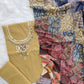 MIRROR NECK WORK SUITS WITH PATCH WORK MULMUL DUPATTA