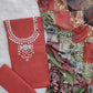 MIRROR NECK WORK SUITS WITH PATCH WORK MULMUL DUPATTA