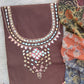 MIRROR NECK WORK SUITS WITH PATCH WORK MULMUL DUPATTA