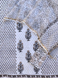 (BOOTA) Hand Block Printed Cotton Suit with Cotton Kota Doria dupatta