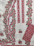 Exclusive Unstitched Cotton Suit with cotton dupatta