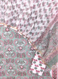 Hand Block Printed Cotton Suit with Cotton Kota Doria dupatta
