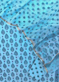 Hand Block Printed Cotton Suit with Cotton Kota Doria dupatta