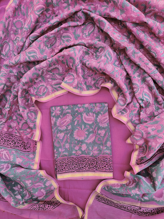 Beautiful  Vanaspati Chanderi Silk Suits with Chanderi Silk Dupatta