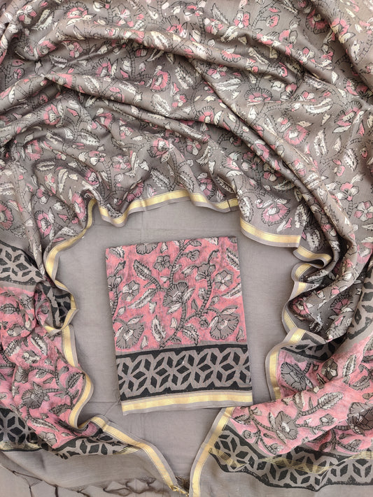 Beautiful  Vanaspati Chanderi Silk Suits with Chanderi Silk Dupatta