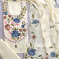 HAND PAINTED PURE COTTON SUIT WITH CHIFFON DUPATTA
