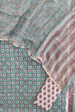 Hand Block Printed Cotton Suit with Cotton Kota Doria dupatta
