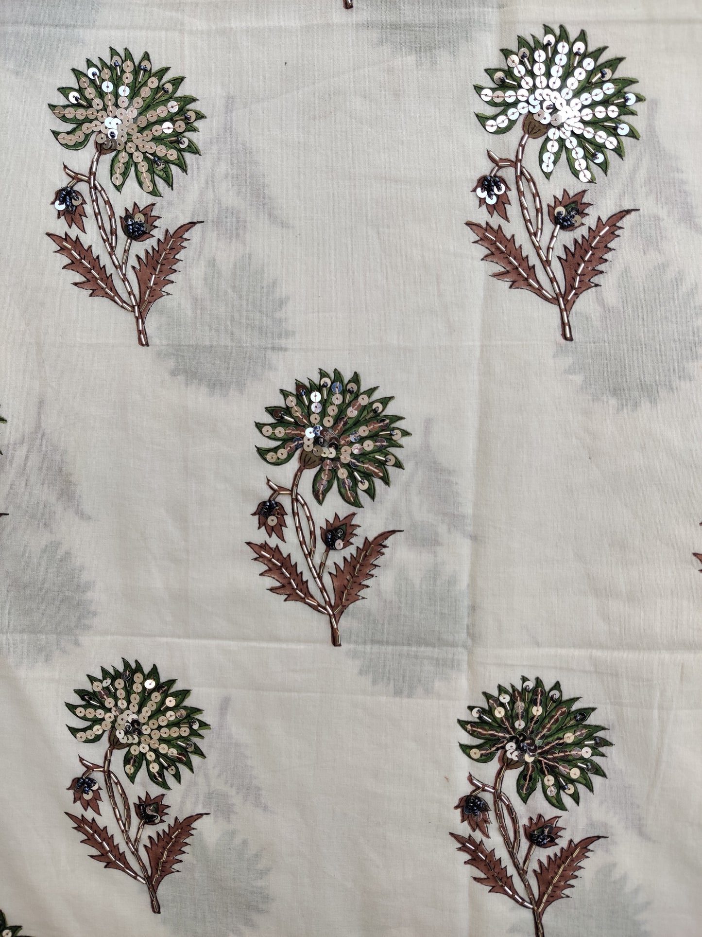 Hand Block Printed Cotton Suit with Mul Chanderi Dupatta