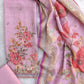 Exclusive Unstitched Linen Neck Work Suits with Linen Digital Printed Dupatta