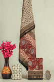 HAND BLOCK Printed Maheshwari Silk Suit with Maheshwari Silk Dupatta