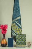 HAND BLOCK Printed Maheshwari Silk Suit with Maheshwari Silk Dupatta