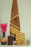 HAND BLOCK Printed Maheshwari Silk Suit with Maheshwari Silk Dupatta