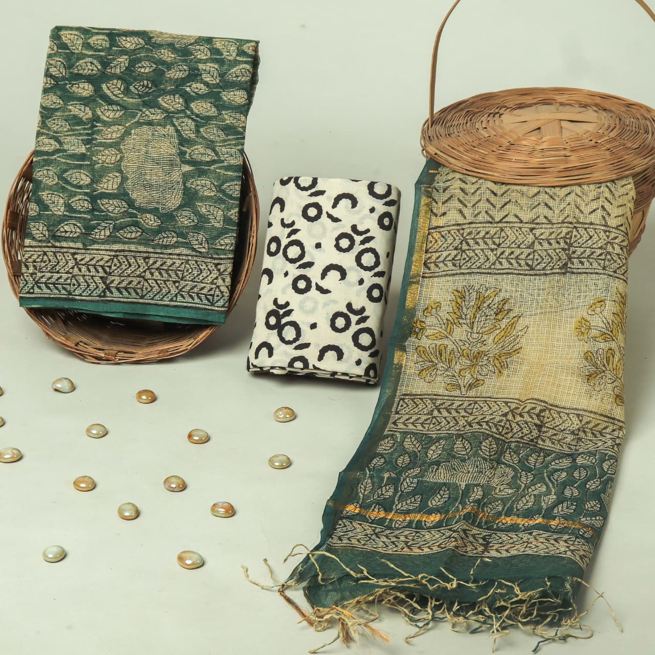 PURE KOTA DORIA SUIT WITH PURE KOTA DORIA DUPATTA