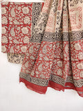 KALAMKARI Cotton Block Printed Cotton Suit with Mulmul Cotton Dupatta