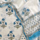 Hand Block Printed Cotton Suit with Mul Chanderi Dupatta