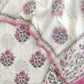 Hand Block Printed Cotton Suit with Mul Chanderi Dupatta