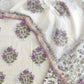 Hand Block Printed Cotton Suit with Mul Chanderi Dupatta