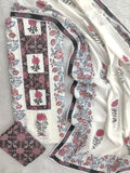 ELEGANT COTTON SCHIFFLI HAKUBA EMBROIDERY MUGHAL BUTA NECK WORK SUIT SET WITH MULMUL DUPATTA